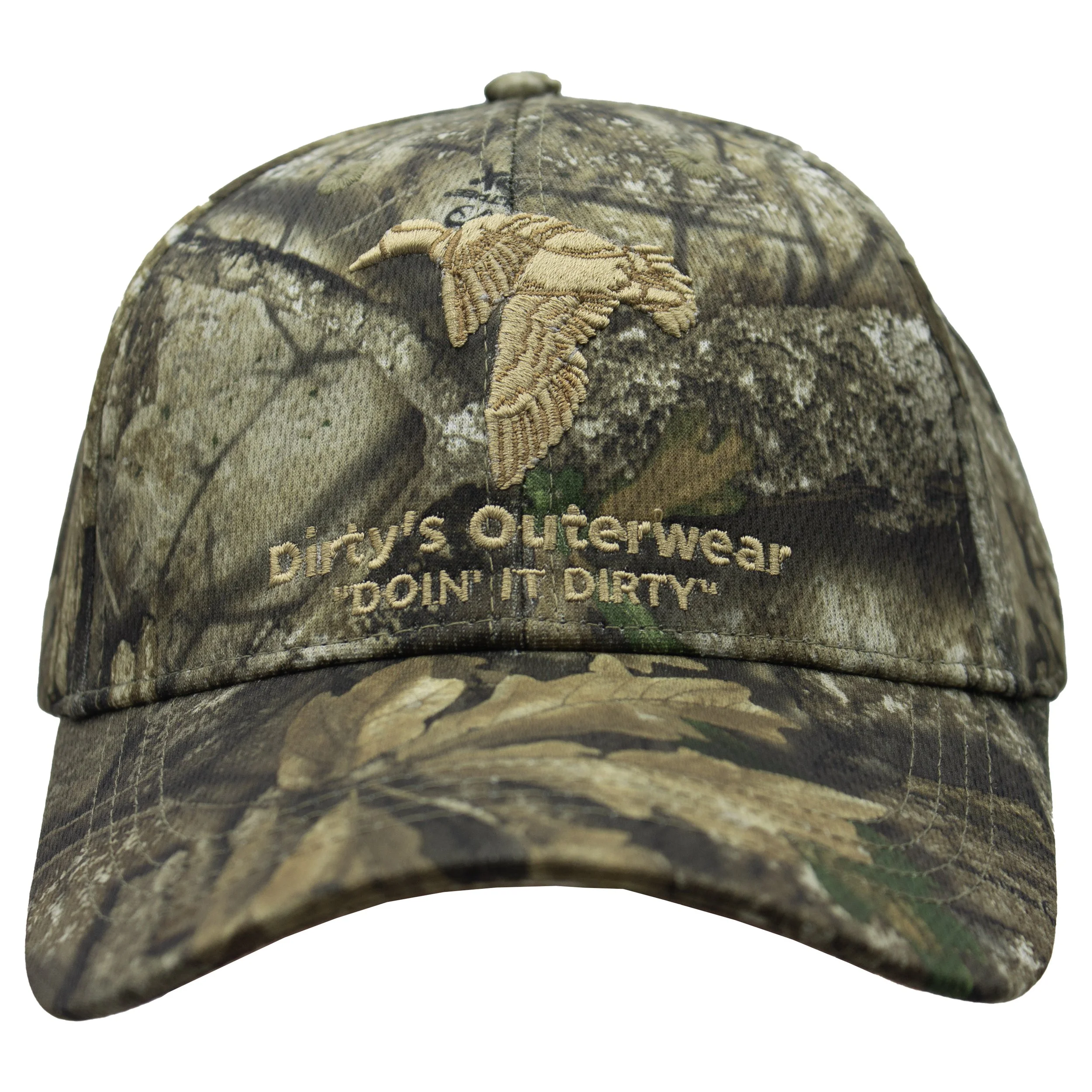 Dri-Fit Fabric Camo Caps with Embroidery Logo — Dirty's Outerwear